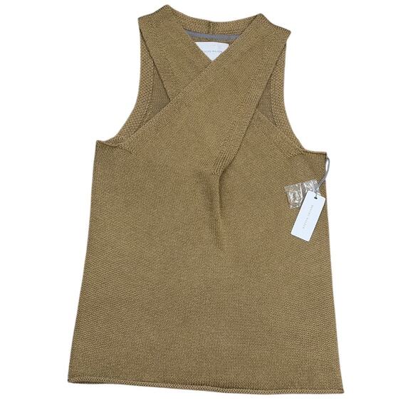 NWT Brochu Walker Ina Wrap Tank In Gold - Picture 3 of 7